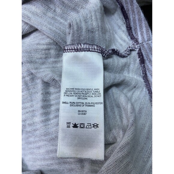 Columbia Sweatshirt Womens Small Purple Pullover Long Sleeved Round Neck Striped - Picture 6 of 6